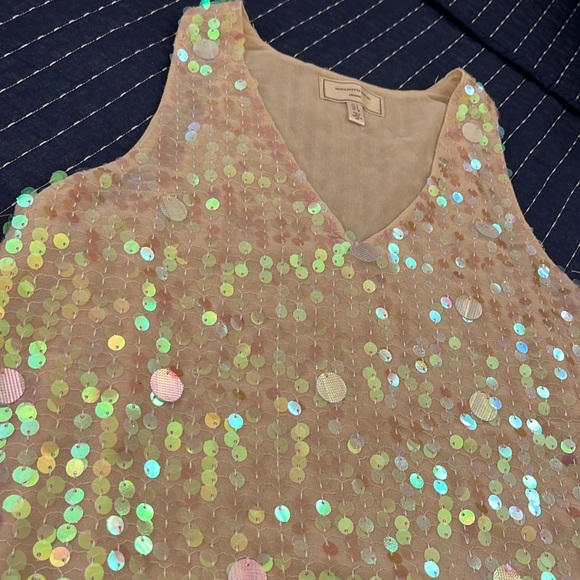 Gorgeous and fun Sequined, V-neck Swing tank by Moulinette Soeurs - size 4 - EUC - Picture 8 of 15